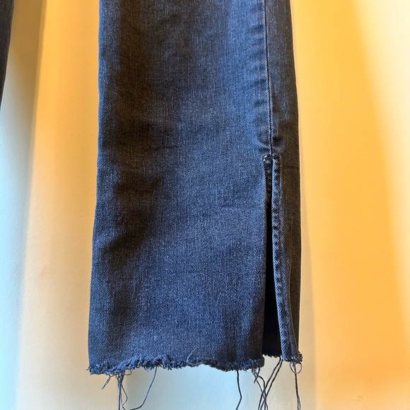 Favorite Daughter Black Distressed Jean w/ Ankle Slits Sz 14 - Picture 6 of 6